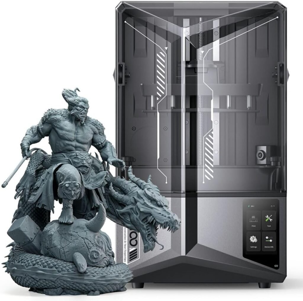 ELEGOO Saturn 4 Ultra 12K Resin 3D Printer, with Smart Automatic Leveling, 10-Inch 12K Monochrome LCD, 150mm/h Faster Printing Speed,8.62x4.84x8.66 Inch Printing Size